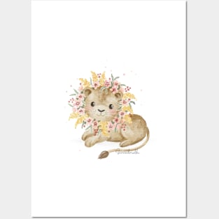 Flower mane lion Posters and Art